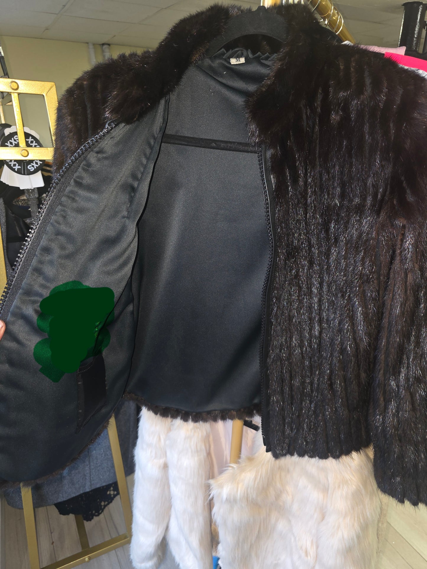 Mink Fitted Stripes Jacket