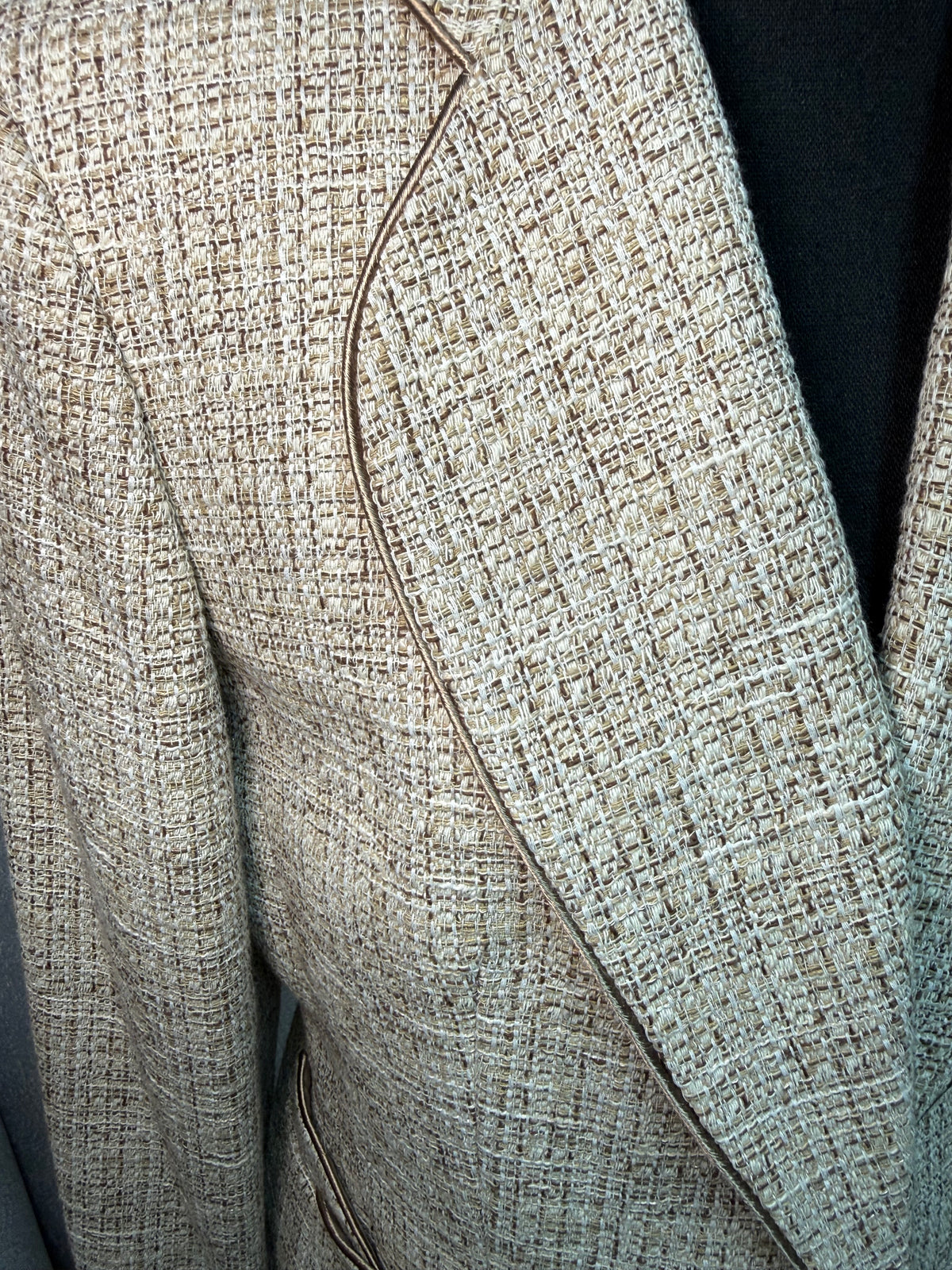 Jones New York Beige Tweed Skirt Suit