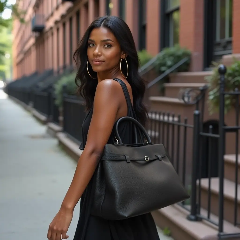 THE XL SARAH LARGE BELT TOTE BAG (FINAL SALE)