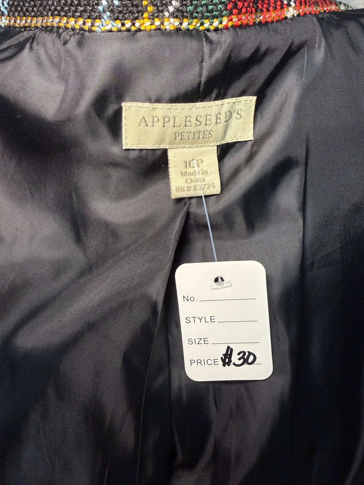 Appleseed’s Petites Tartan Plaid Blazer – Size 10P