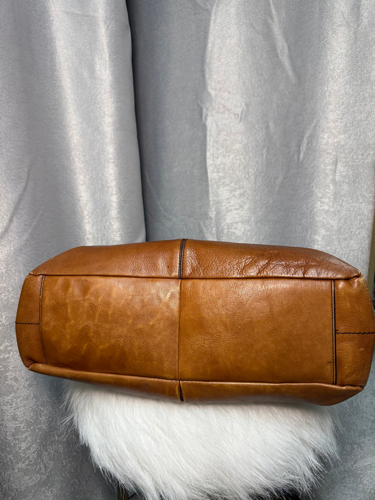 Vintage Etienne Aigner Cognac Leather Shoulder Bag