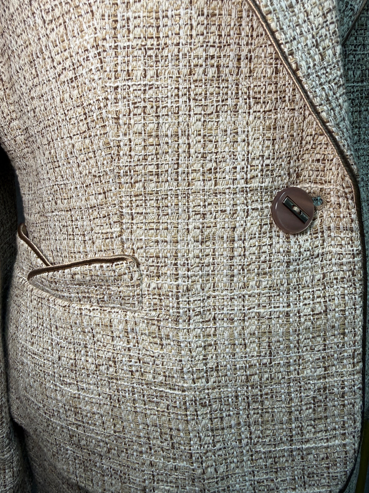 Jones New York Beige Tweed Skirt Suit