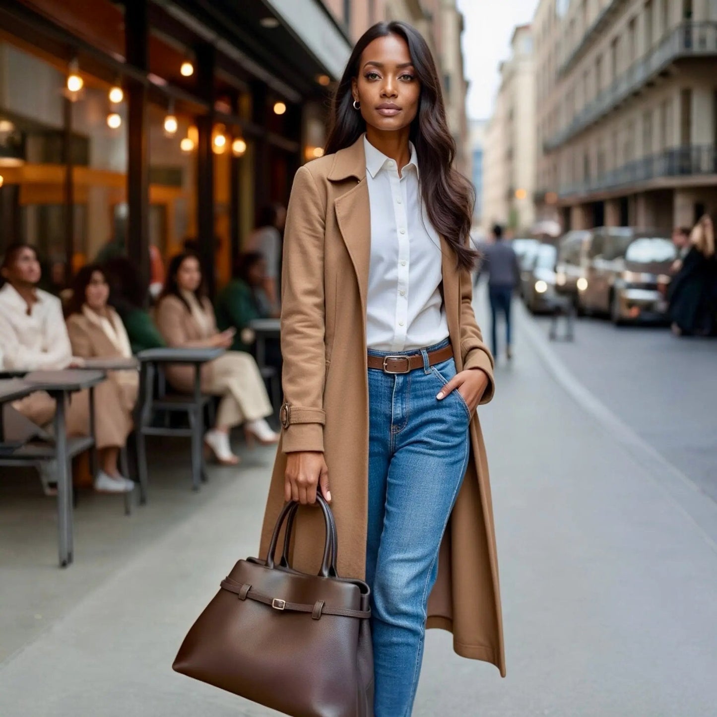 THE XL SARAH LARGE BELT TOTE BAG (FINAL SALE)