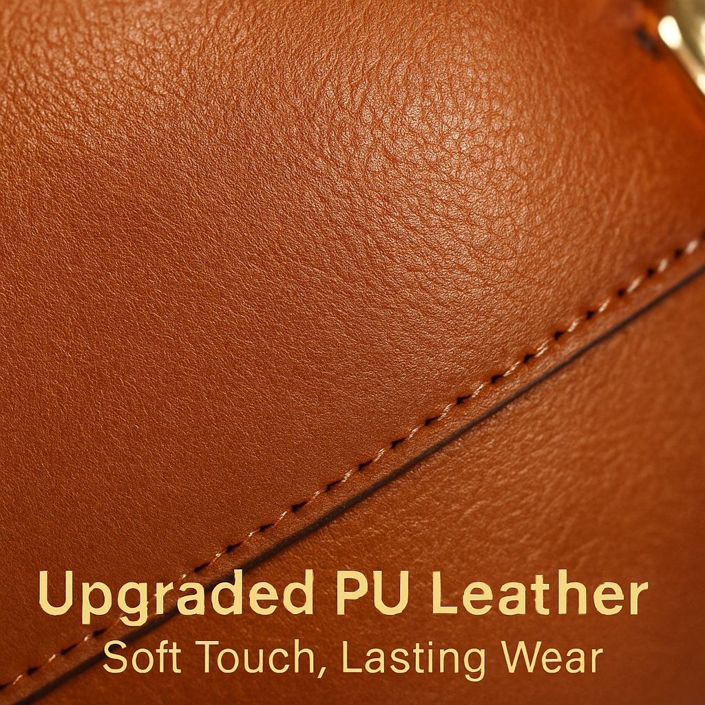 Women’s Soft Leather Handbag Tote Bags Large Shoulder Crossbody Bag 7 Cells Zipper Purse Handle Bag Phone Book Cosmetic Case for Office Lady Student