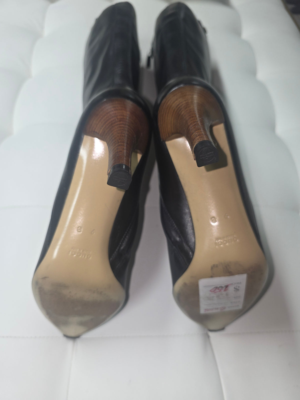Black Leather Knee-High Boots – Size 9B