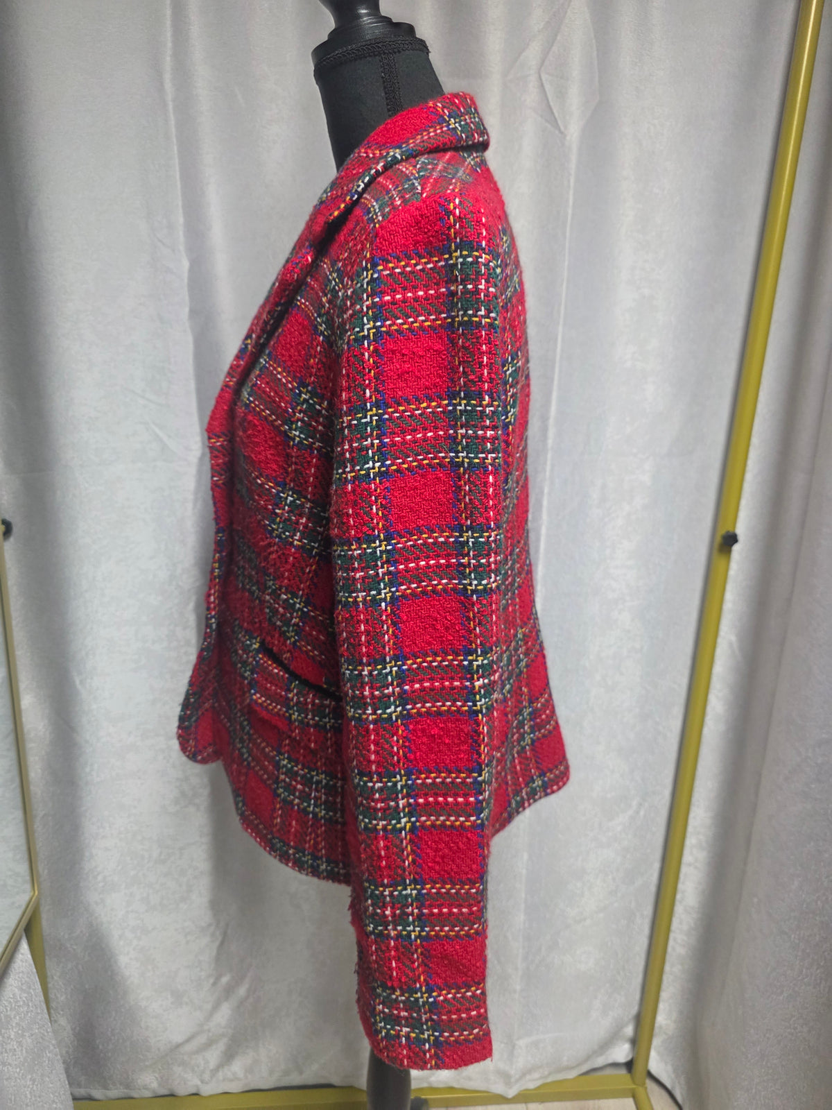 Plaid Blazer Jacket – Size 10