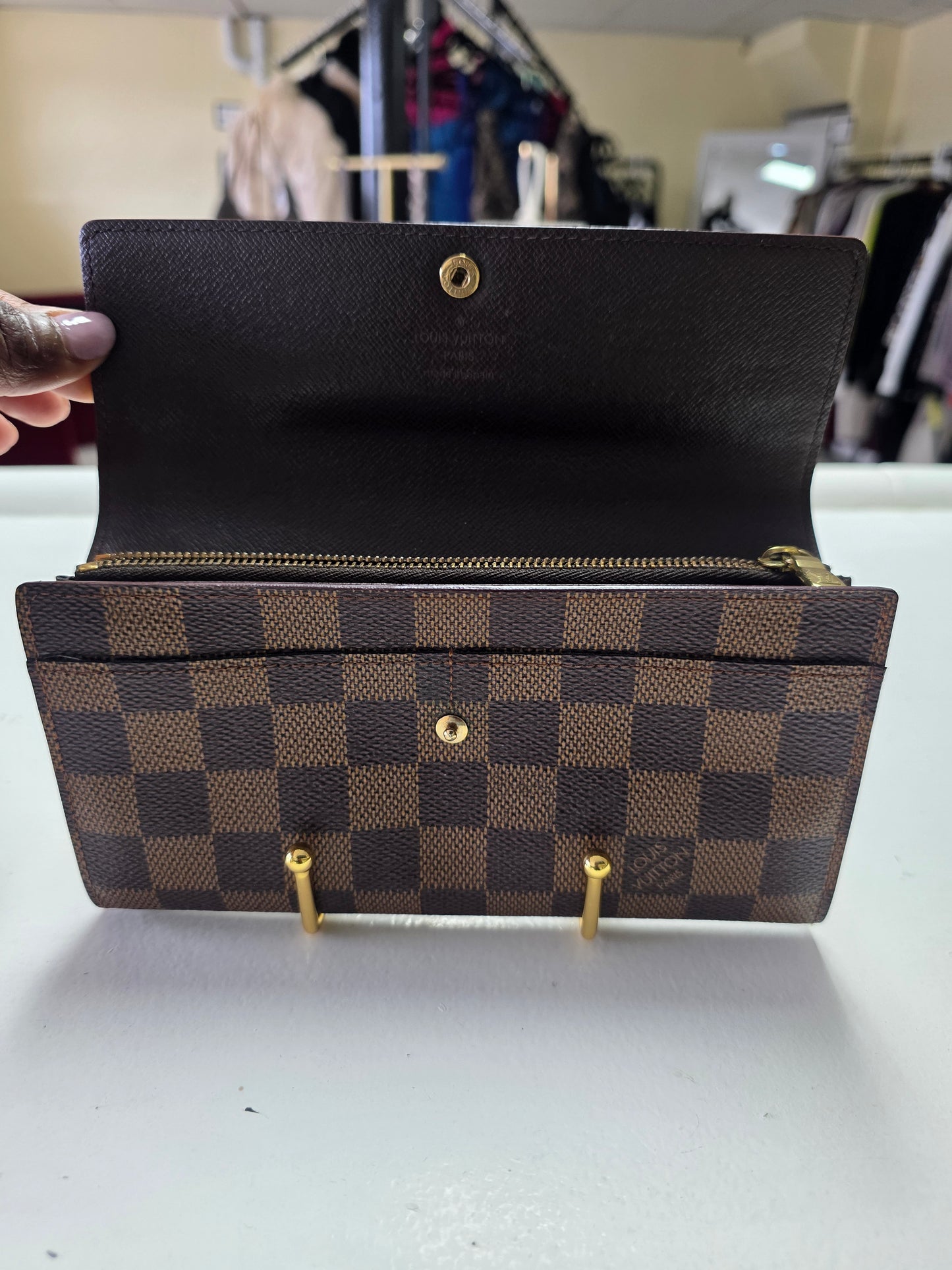 Louis Vuitton Damier Ebene Sarah Wallet