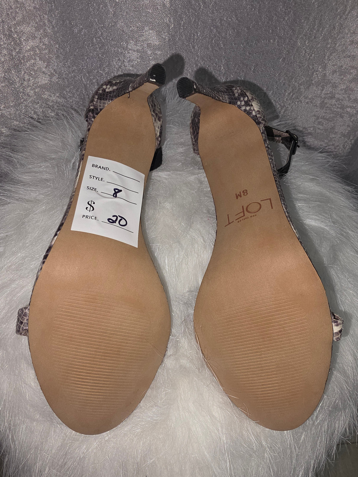 Perfect Pair Bundle: Snakeskin Print Heels & Matching Clutch Set – Size 8M