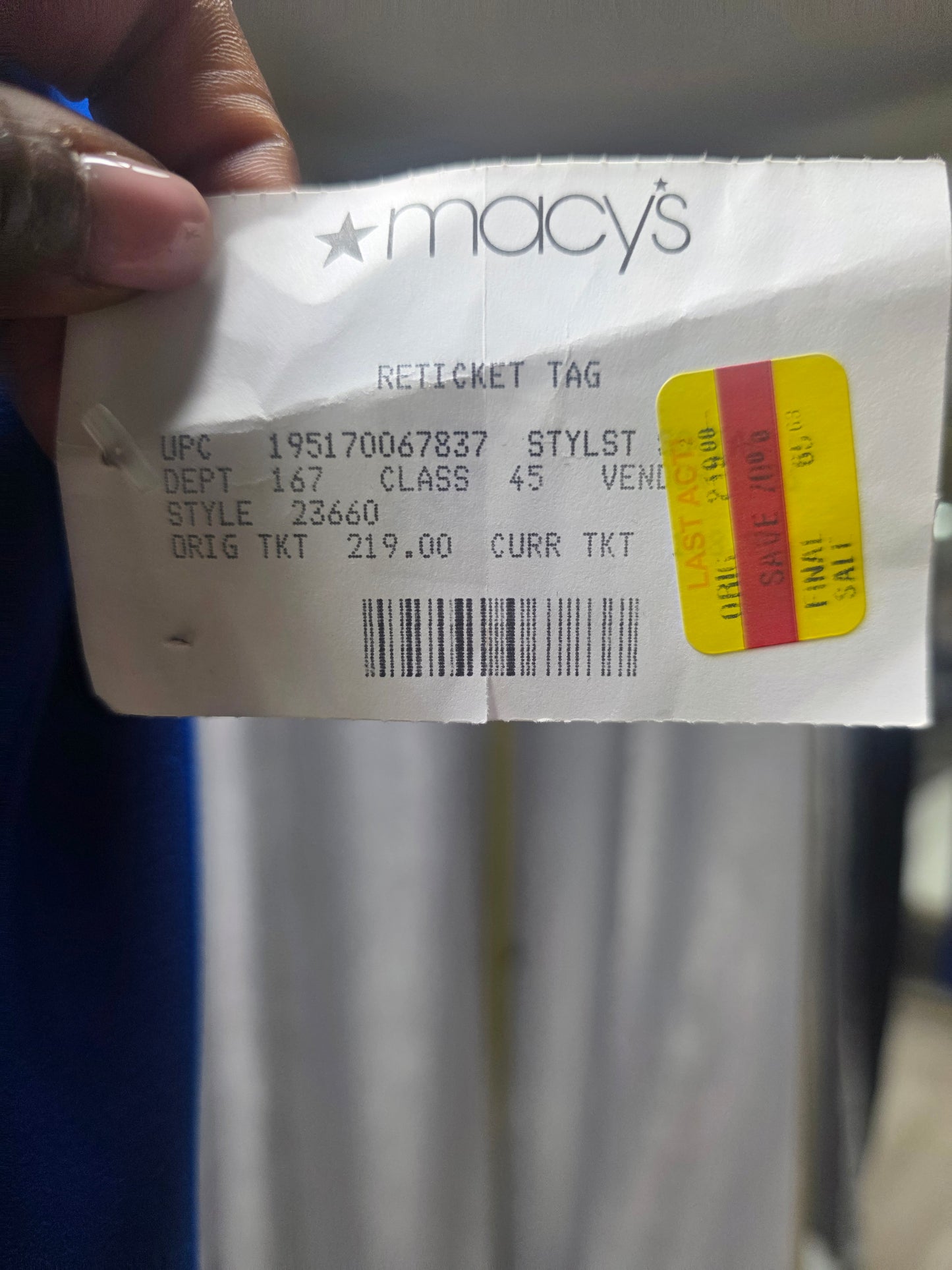Betsey & Adams Royal Blue One-Shoulder Cocktail Dress | NWT