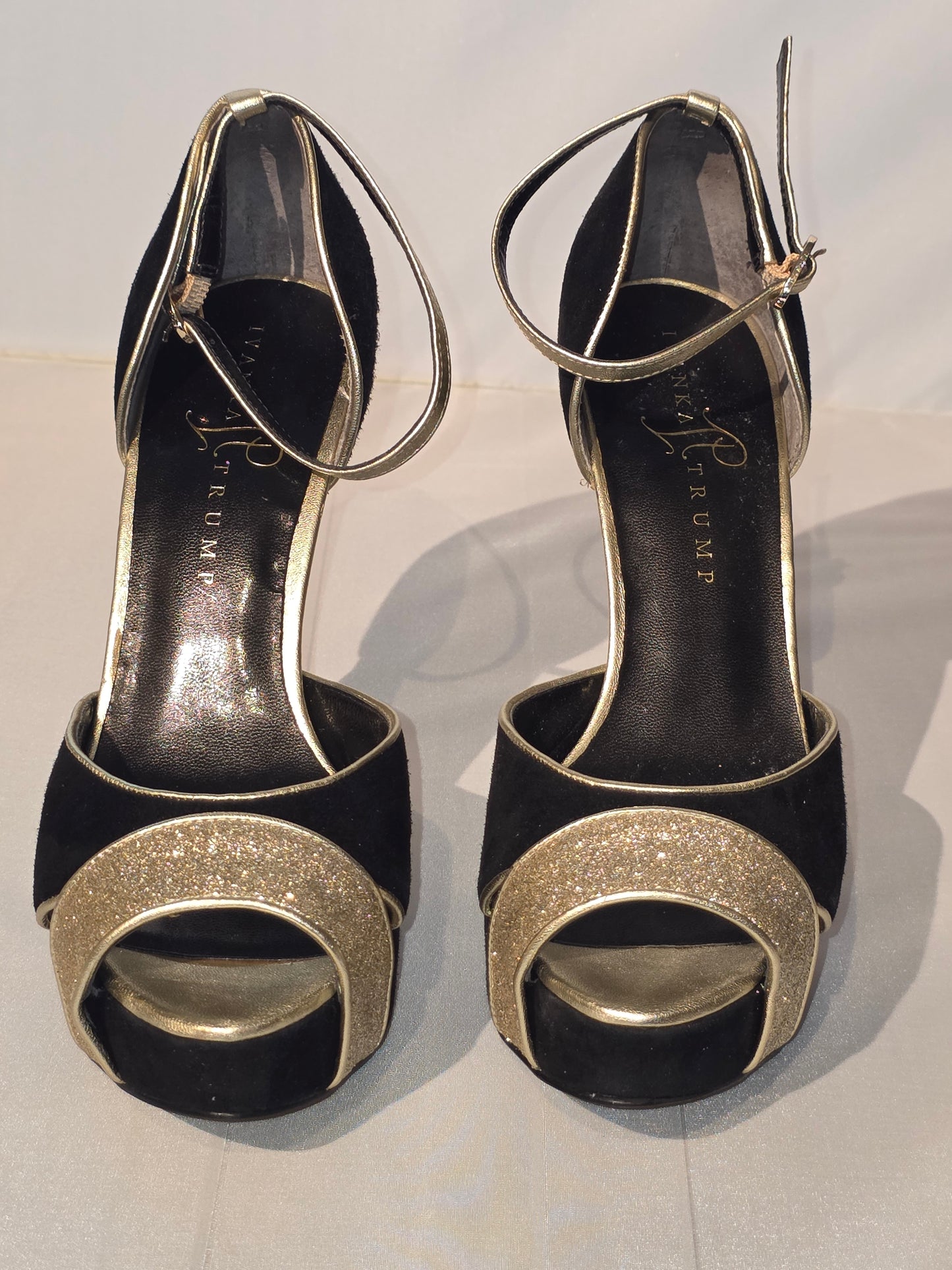 Black & Gold Stilleto Heels