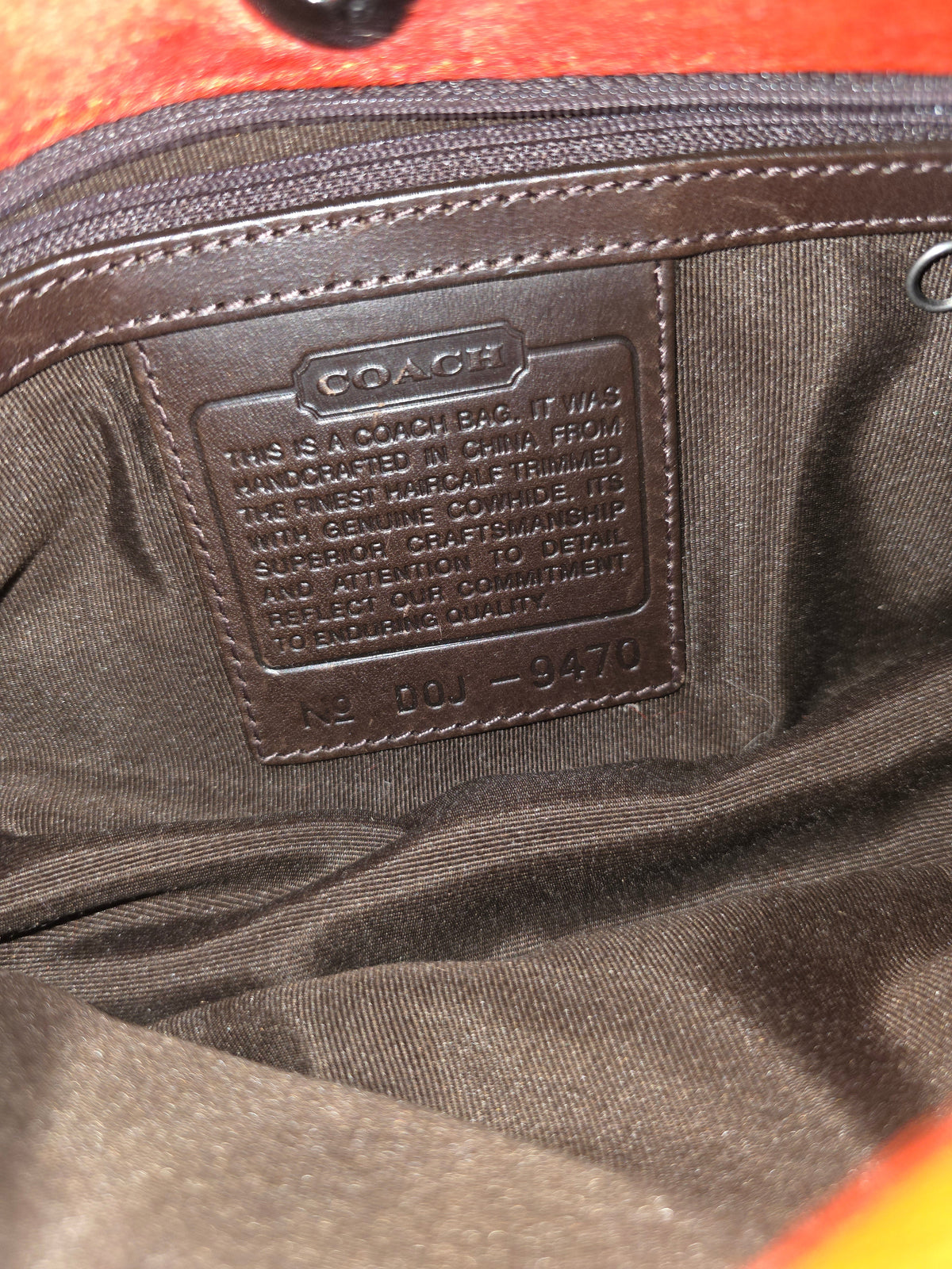 Vintage Coach West End Mini Hobo Calf- hair Bag #9470 – Burnt Orange