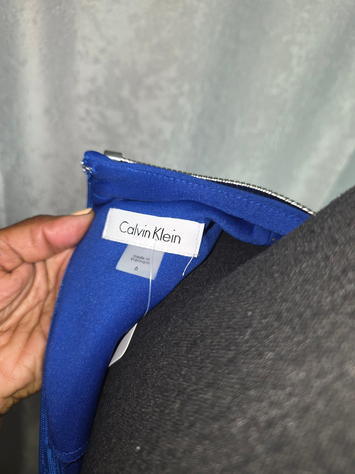 Calvin Klein Cobalt Blue Sleeveless Sheath Dress – Size 6