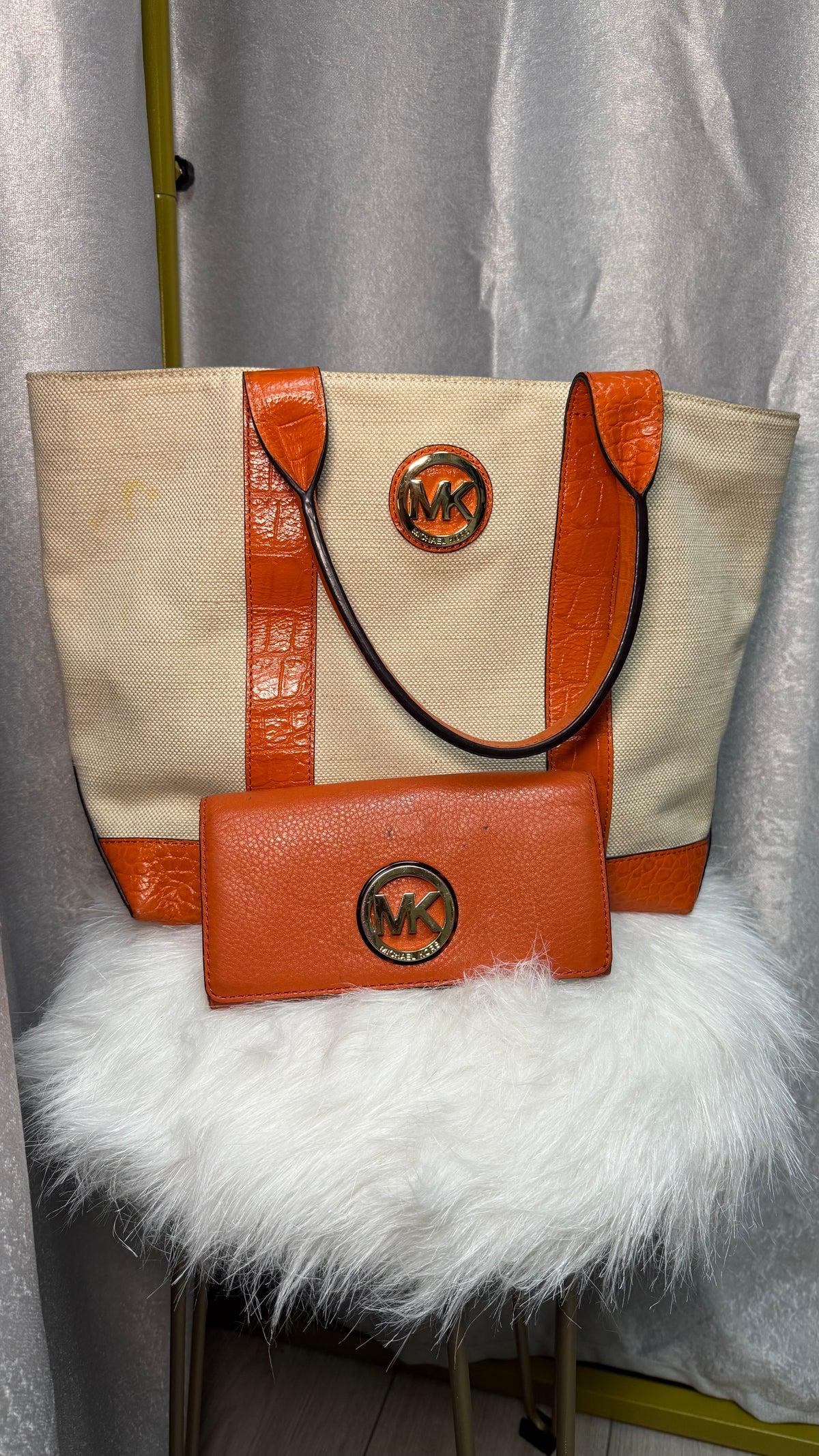 MK Tote Bag & Wallet Set