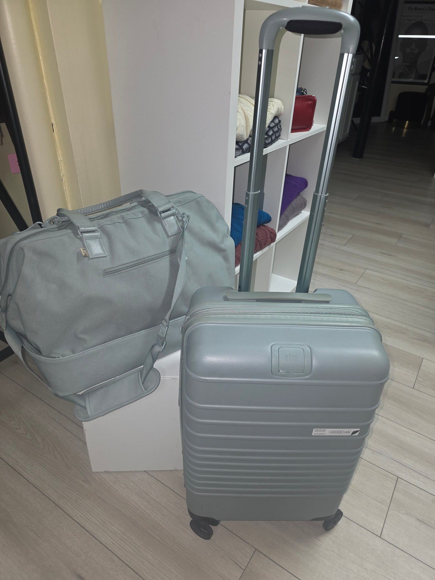 BÉIS Slate Weekender & Carry-On Roller Set Luggage (P/U Only)