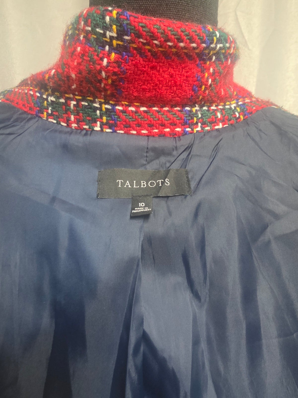 Plaid Blazer Jacket – Size 10