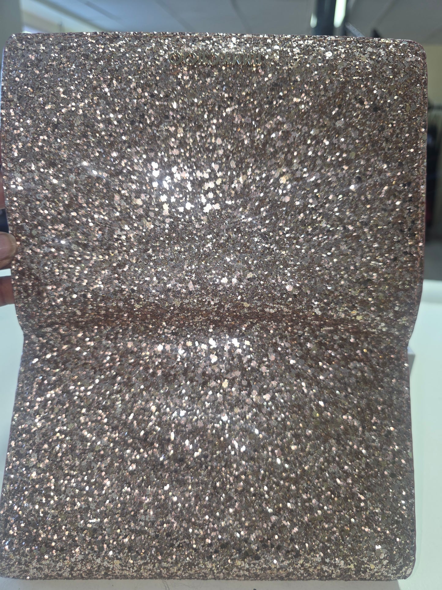 Jimmy Choo Glitter Crossbody Clutch – Shadow Coarse Ballet