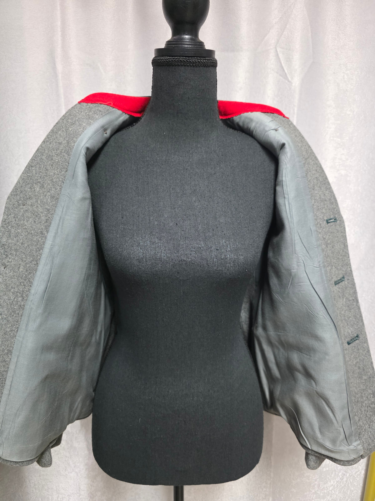 Vintage Gray & Green Trachten Loden Jacket - Size S
