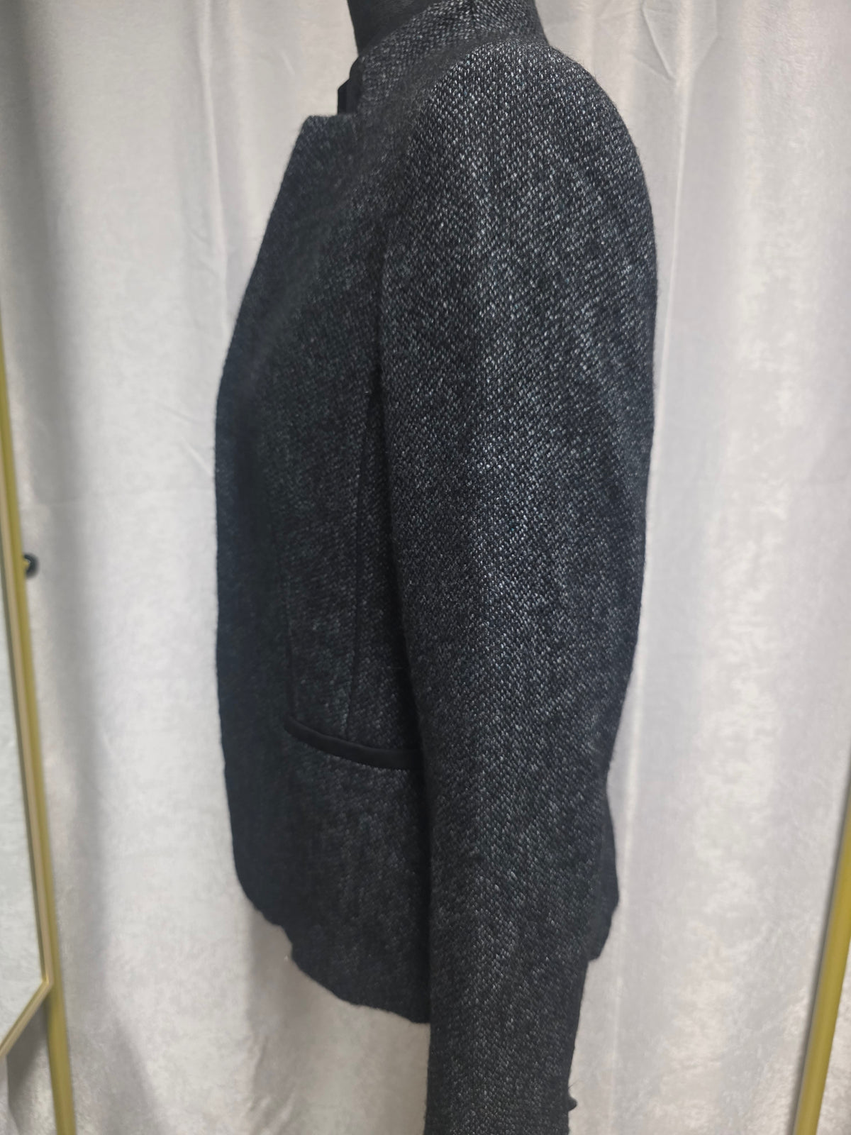 Charcoal Tweed Blazer – Size 4