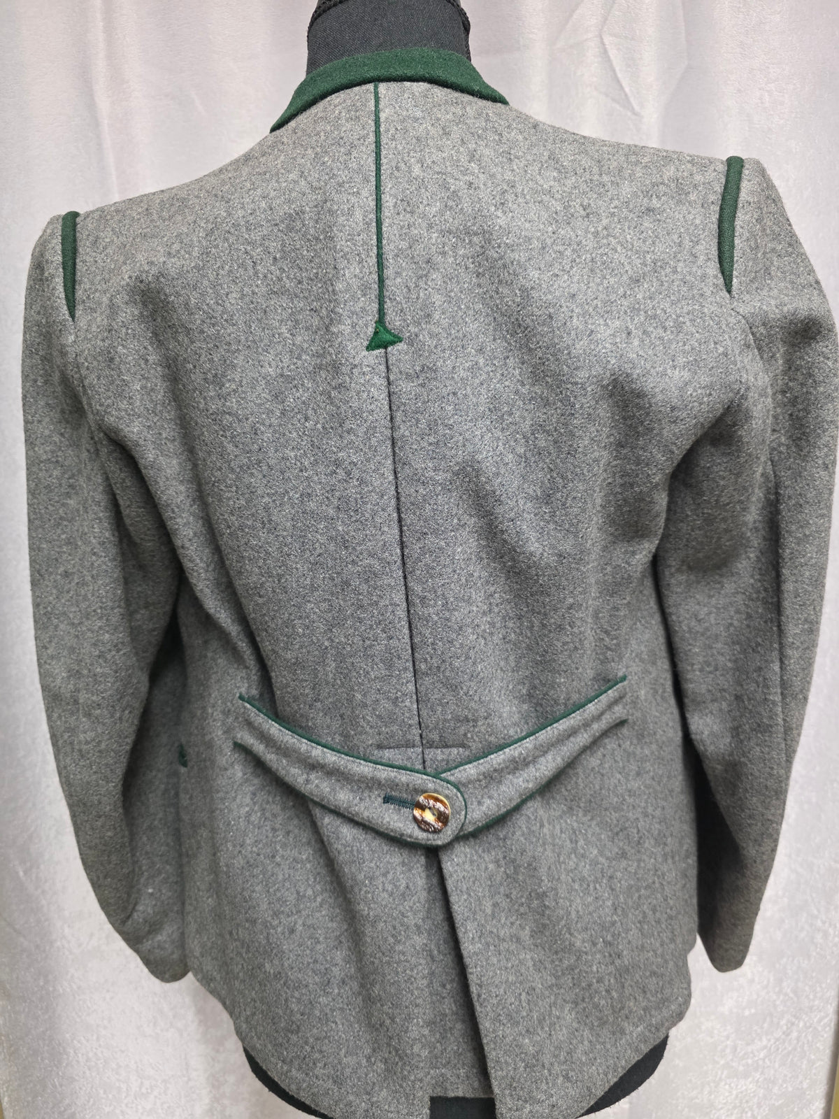 Vintage Gray & Green Trachten Loden Jacket - Size S
