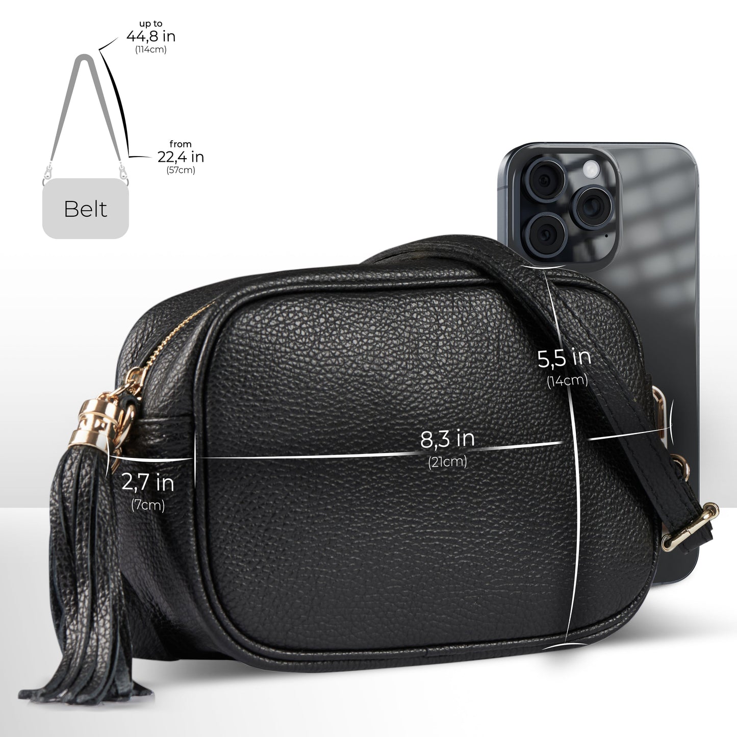 Italian Full-Grain Leather Crossbody Bag | Parma