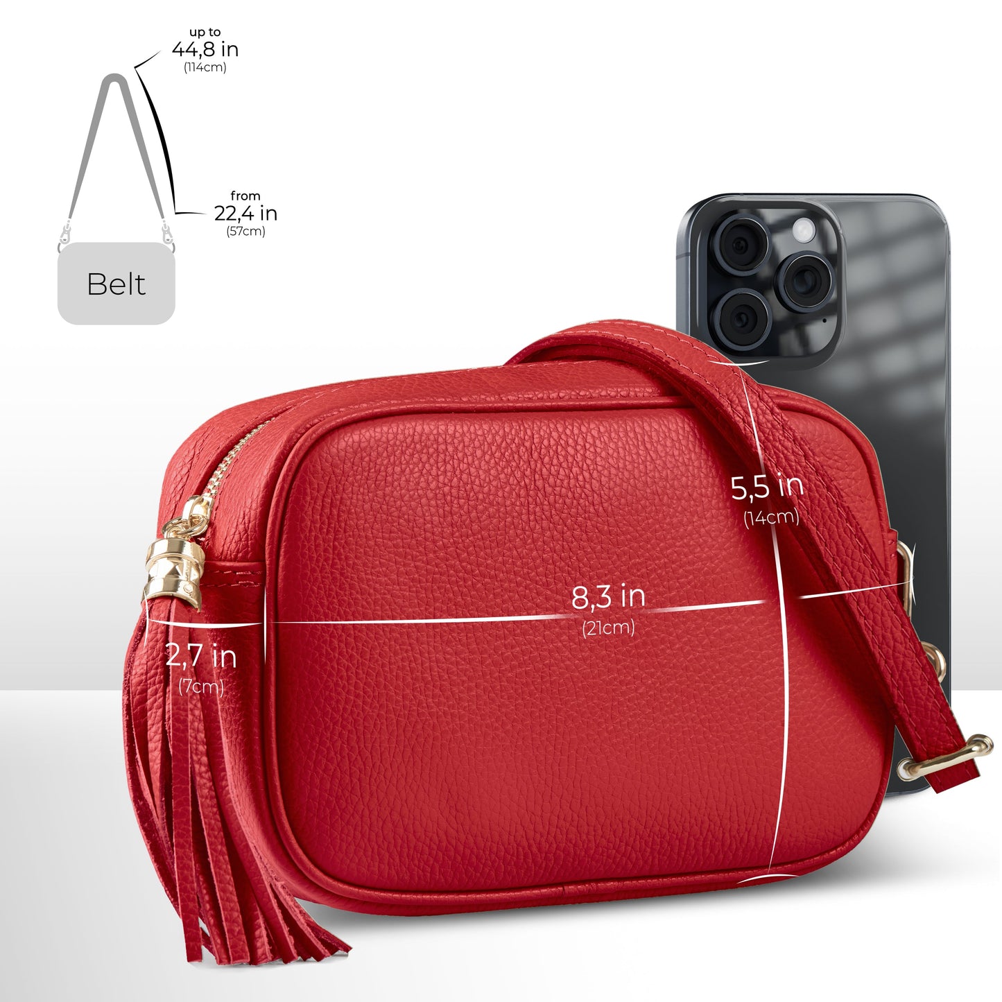 Italian Full-Grain Leather Crossbody Bag | Parma