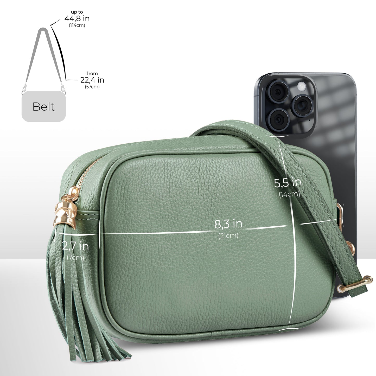 Italian Full-Grain Leather Crossbody Bag | Parma