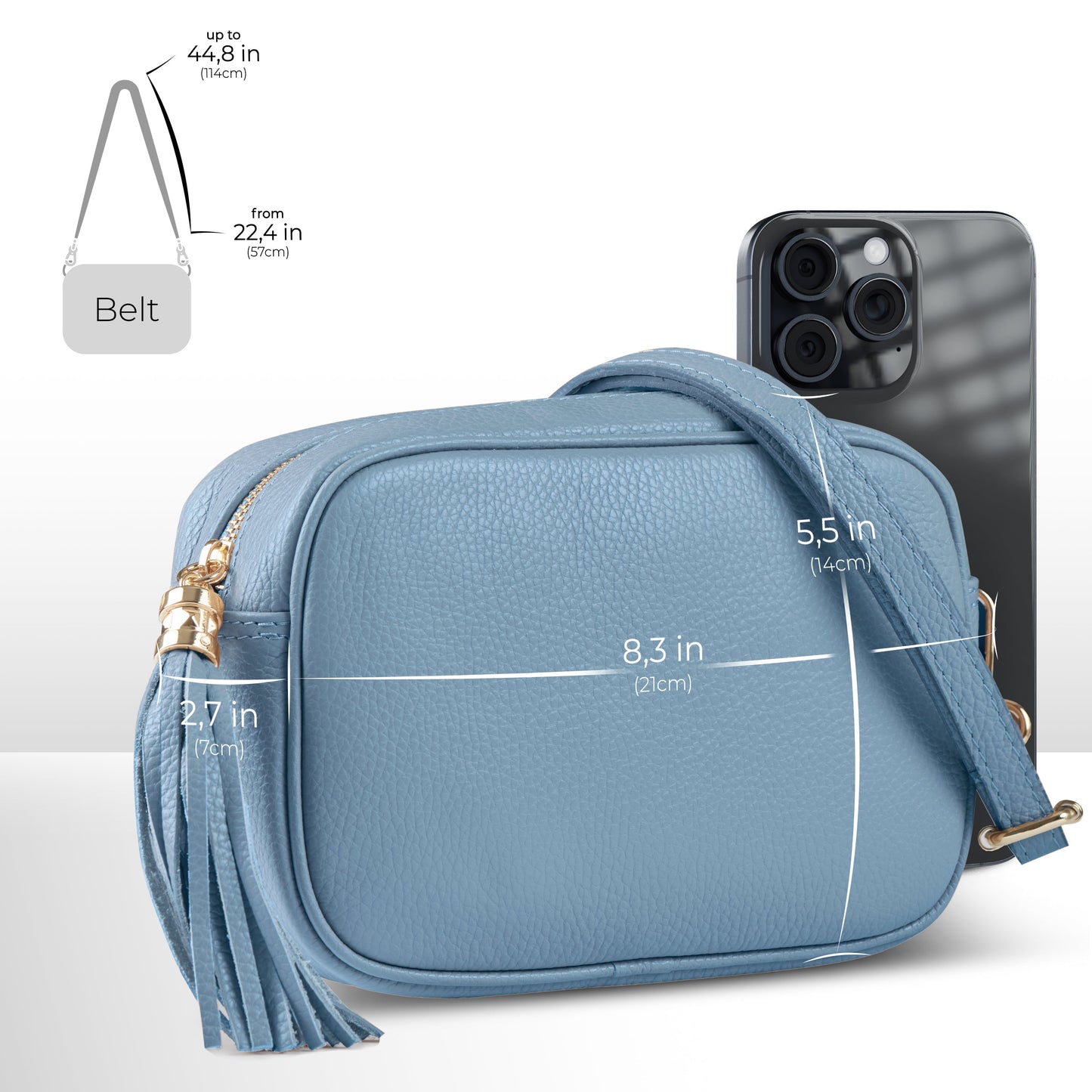 Italian Full-Grain Leather Crossbody Bag | Parma