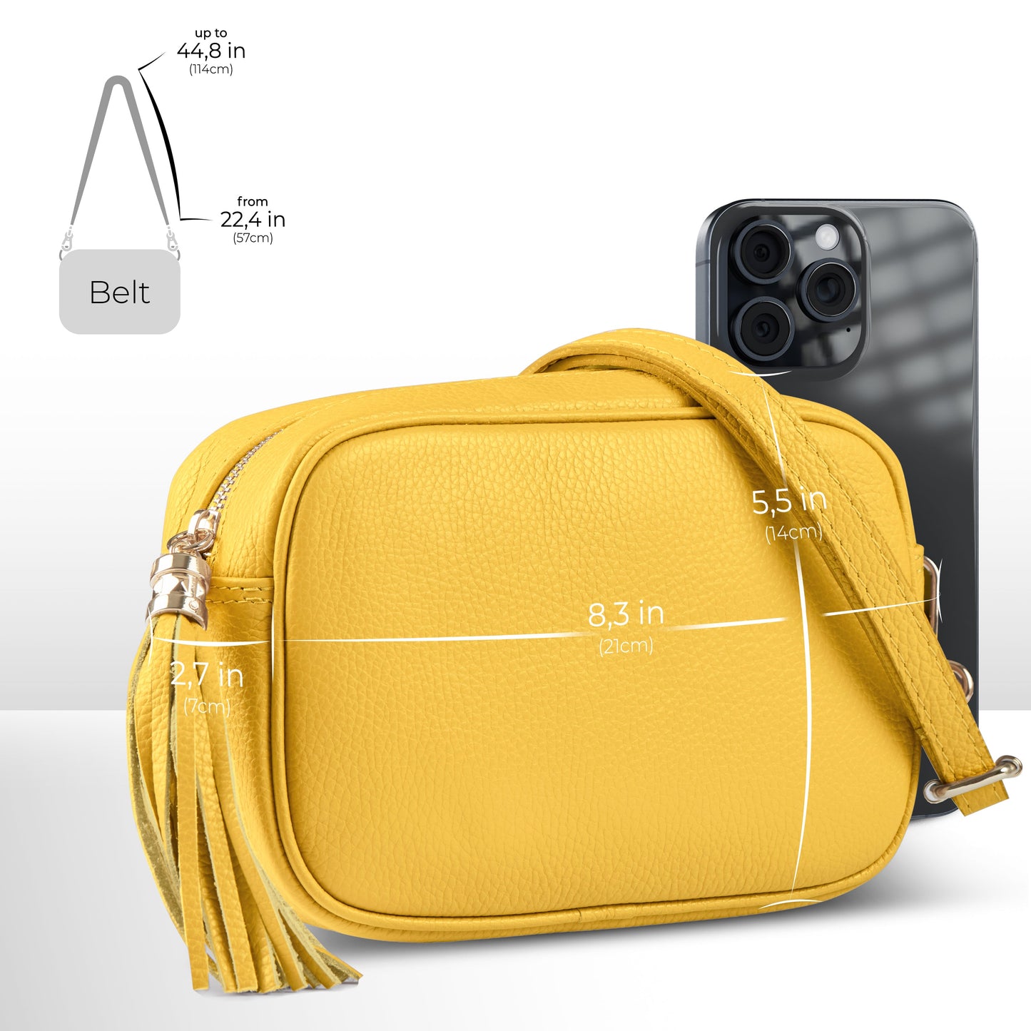 Italian Full-Grain Leather Crossbody Bag | Parma