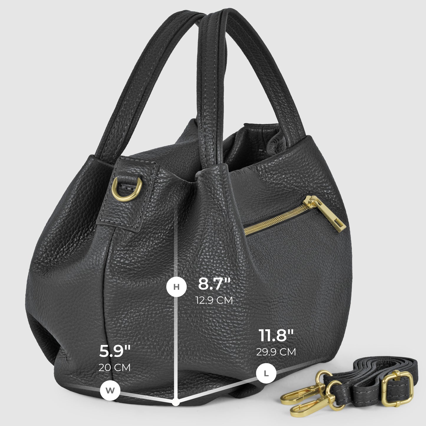 Italian Full-Grain Leather Top-Handle Bag | Lucca