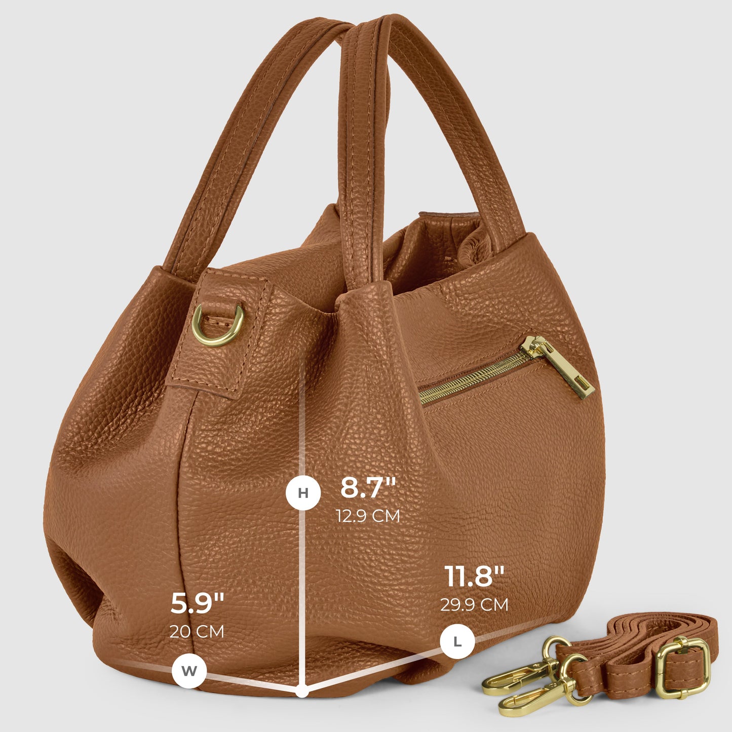 Italian Full-Grain Leather Top-Handle Bag | Lucca