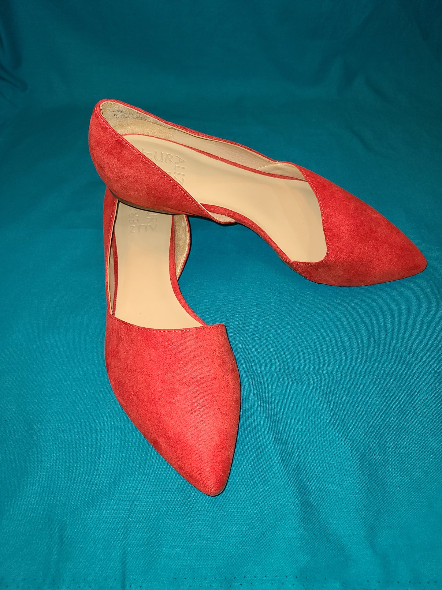 Womens Red Flat Shoes 8.5